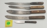 Lot of 4 ,3 Winchester butcher knives, and a pairing knife