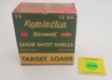 Remington one piece box, 12 gauge, shur shot, target loads, empty