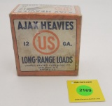 US Cart Co. 2 piece box, empty, 12 gauge shells, ajax heavies long range loads