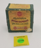 Remington, 16 gauge, 2 piece box, sunburst logo, nitro express long range game loads, full with ammo