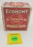 Remington 2 piece, 16 gauge box, economy water proof shells. Empty