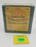 Remington, 2 piece 12 gauge box, sunburst nitro express, with flying mallard