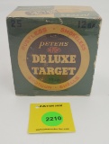 Peters one piece 12 gauge shell box, deluxe target loads, empty