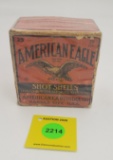 American Cartridge Co. 2 piece 20 gauge shell box, American Eagle Box, Manufactured in Kansas City,