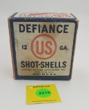 US Cart Co. 2 piece 12 gauge shell box, defiance, empty