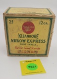 Remington one piece 12 gauge shell box, Klean bore, arrow express, full original shells