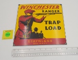 Winchester Ranger Trap load 10x10 porcelain sign