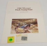 1980 Missouri Duck stamp Print w/stamp 10/1250