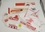 Large lot of Winchester plastic bags and flag banners