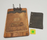 Lot of 2, The Winchester Store wooden clipboard, Winchester Confidential Price List for Winc Dealers