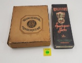 Lot of 2, Wigwam Sportsmen's Socks Box (Empty), Winchester Underwear Shirts box (Empty)