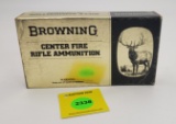 1 piece, Browning Center fire, 338 Win. Mag. 250 grain soft point semi-spitzer, missing 9 from box