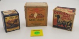 Lot of 3, Remington Nitro Club 12 ga 2 piece box, Peters High Velocity 410 ga, Defiance 20 ga, all e