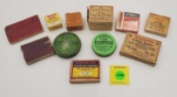 Large lot of empty and partial boxes/tins of wads, primers, cartridges