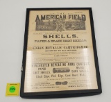 The American Field Winchester Repeating Arms Company paper advertising page