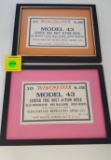 Lot of 2, Winchester crate labels for Model 43