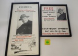 Lot of 2, Winchester Framed Advertisements of Claude Parmelee