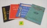 Lot of 4, The Shooter's Guide book, Winchester salesman handbook, Hunting for Profits, Price list bo