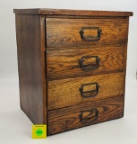 Unmarked four drawer cabinet 15 1/2 x 13 1/4 x 18