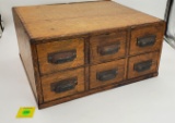 Unmarked six drawer cabinet 19 1/3 x 17 x 9 1/2
