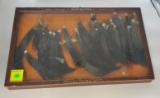 Tapered Winchester quality pocket knife case, full of turkey beards 25 x 14 1/2 x 5 1/2