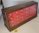 Tapered Winchester knife display case 31 1/2 x 9 1/2 x 14 1/4