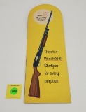 Winchester cardboard Model 12 Shotgun sign