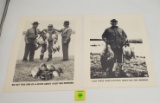 Paired set of S.O.B black and white paper prints