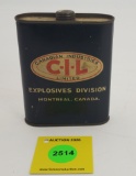 C.I.L Black sporting powder tin, empty