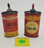 Lot of 2 Winchester gun oils, empty