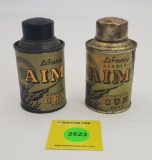 leFeure's aim gun care tins, empty