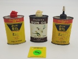 Lot of 3 outers gun oil. 2 empty, 1 full