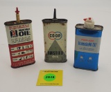 Lot of 3 household oils. All are empty