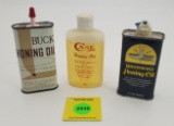 Lot of 3 Honking oil, one case, one buck, one browning. 2 full, 1 empty
