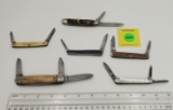 Pocket Knives; Lot of 6 pocket knives, Winchester Quickpoint double blade, some rust, (NS), Winchest