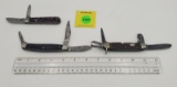 Pocket Knives: Lot of 3, Winchester No 4950, 4 blade (GS), Winchester 2 blade (WS), Winchester 3 bla