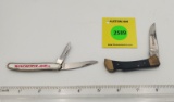 Pocket Knives; Lot of 2, Winchester 2 blade (GS), Simmons single blade (WS)