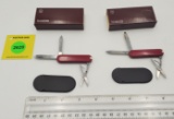 Pocket Knife: Lot of 2, Vintage OLIN Victorinox 58mm Classic SD Swiss Army Knife w/ case