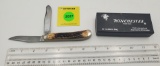 Pocket Knife: Winchester W1001-1/2-92, ??? Handle, Single Blade, w/ Black Box. Has significant rust/