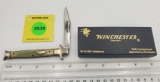 Pocket Knife: Winchester W15 1901-GS-92, Goldstone Handle, 1-Blade w/ Black Box (GS), Some Corrosion