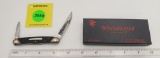 Pocket Knife: Winchester W15 2935-88, 2-Blade, Black Jigged Handle w/ Black Box (GS)