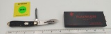 Pocket Knife: Winchester W15 2857-87, 2-Blade, Black Jigged Handle w/ Black Box (GS)