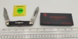 Pocket Knife: Winchester W15 2880-1/2-88, 2-Blade, Black Jigged Handle w/ Black Box (GS)