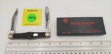 Pocket Knife: Winchester W15 2967-88, 2-Blade, Black Jigged Handle w/ Black Box (GS)