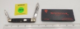 Pocket Knife: Winchester W15 3995-91, 2-Blade, Black Jigged Handle w/ Black Box (GS)