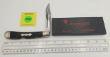 Pocket Knife: Winchester W15 1927-88, 1-Blade, Black Jigged Handle w/ Black Box (GS)