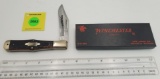 Pocket Knife: Winchester W15 1920-90, 1-Blade, Black Jigged Handle w/ Black Box (GS)