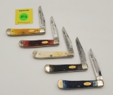 Pocket Knife: Case, 1988 Rainbow Set (1) Y6154SS, (1) R6154, (1) W6154, (1) G6154, (1) B6154, w/ cas
