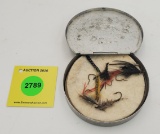 Tin Leader Box with fishing flys