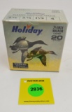 Holiday 20G one piece box, plastic shotgun shells, empty
